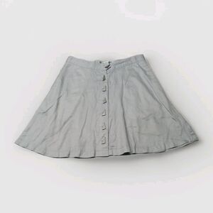Samantha Pleet Gray Skirt Size Small Rapscallion Triangle Button Front 80s 90s
